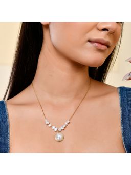 Voylla - Voyage Pearl Bliss Golden Charm Pendant