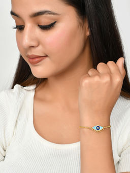 Voylla - Evil Eye Motif Gold Plated Bracelet