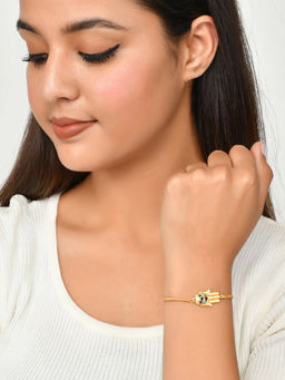 Voylla - Evil Eye Hamsa Gold Plated Bracelet