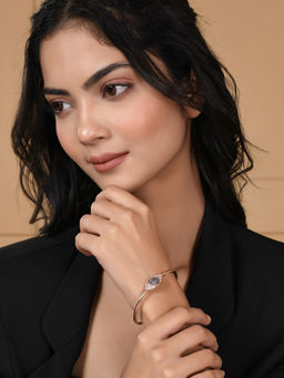 Voylla - Sparkling Elegance Evil Eye Bracelet with Rose Gold Plating