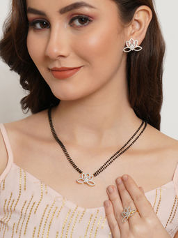 Voylla - Sparkling Essentials Floral Motifs CZ Mangal sutra Set