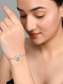 Voylla - Valentine's Day Collection Interlocked Hearts Chain Bracelet