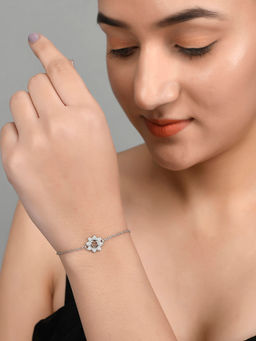 Voylla - Valentine's Day Collection Floral Heart Chain Bracelet