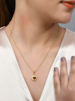 Voylla - Valentine's Day Collection Enamelled Heart Style Jewellery Set