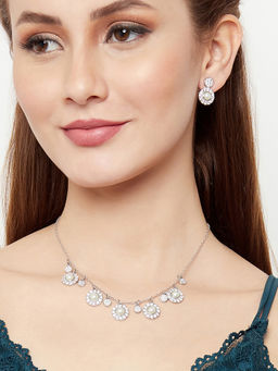Voylla - Pearly Whites Showstopper Necklace Set