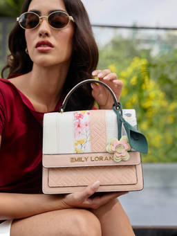 Emily Loran - Clara Handbag and Detachable Strap- Black and White