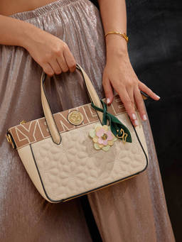 Emily Loran - Elisa Handbag and Detachable Strap- Beige Floral