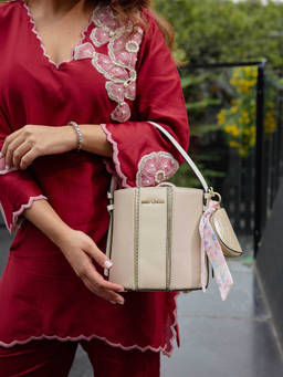 Emily Loran - Valentina Handbag and Detachable Strap- Beige