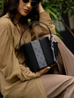 Emily Loran - Arden Laptop Tote Bag and Laptop Sleeve, Pouch with Detachable Strap- Black