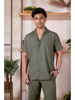 JAVINISHKA - Olive Solid/Plain Regular Shirt