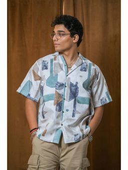JAVINISHKA - White Printed Oversized Shirt