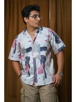 JAVINISHKA - White Printed Oversized Shirt