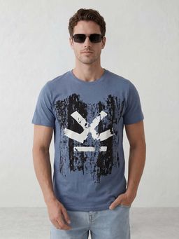 WROGN - Blue Printed Regular T-shirt