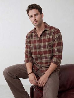 WROGN - Brown Checks Regular Shirt