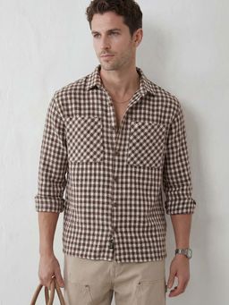WROGN - Brown Checks Regular Shirt