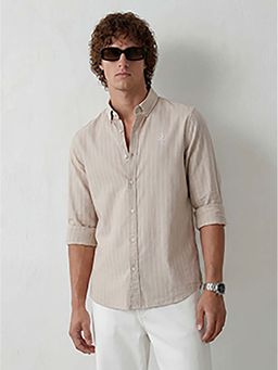 WROGN - Beige Stripes Slim Shirt