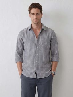 WROGN - Grey Stripes Slim Shirt