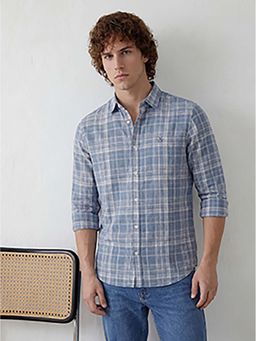 WROGN - Blue Checks Slim Shirt