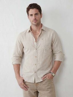 WROGN - Beige Checks Slim Shirt