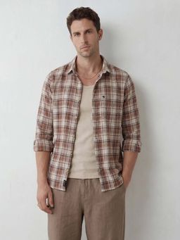 WROGN - Brown Checks Slim Shirt