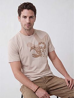WROGN - Beige Printed Slim T-shirt