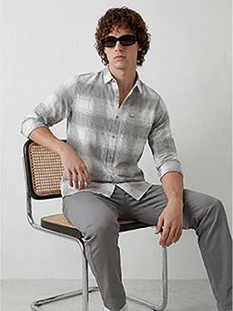 WROGN - Grey Checks Regular Shirt