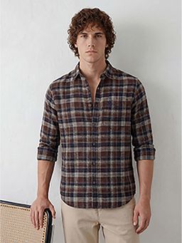 WROGN - Brown Checks Regular Shirt