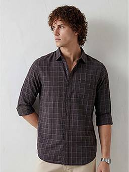 WROGN - Brown Checks Regular Shirt
