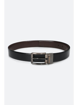 Louis Philippe - Men Black Solid Genuine Leather Formal Belt