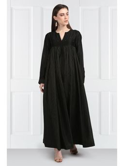 Label Earthen - Women Black Stripes Maxi Dress