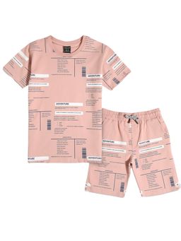 CAVIO - Pink Trendy Printed T-Shirt and Shorts