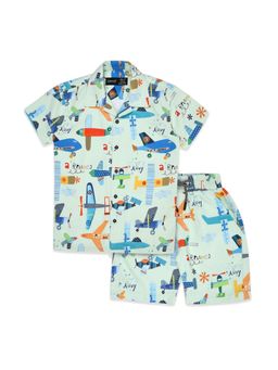 CAVIO - Green Trendy Printed Half Sleeve Shirt and Shorts