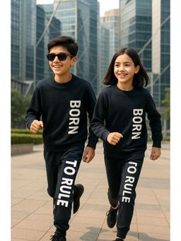 Bubble Berry - Kids Navy Blue T-Shirt and Joggers