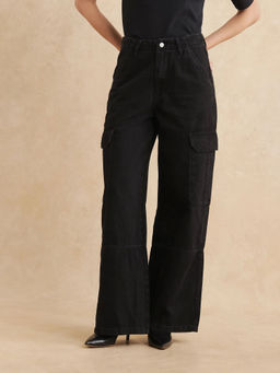 RAREISM - Cyar Primary Black Plain Regular Ankle Length Jeans