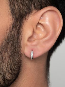 ORIONZ - Men White Stones Sterling Silver Earring