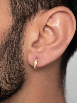 ORIONZ - Men Yellow Stones Sterling Silver Earring