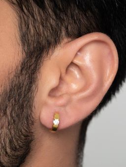 ORIONZ - Men White Stones Sterling Silver Earring