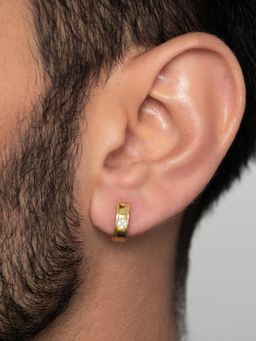ORIONZ - Men White Stones Sterling Silver Earring