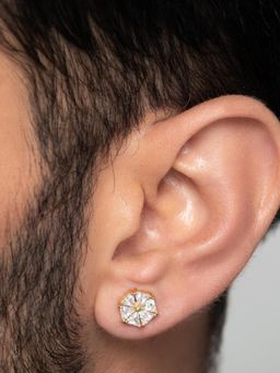 ORIONZ - Men White Stones Sterling Silver Earring