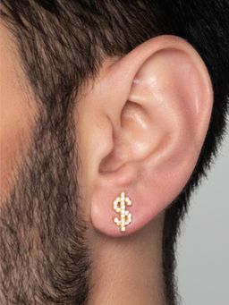 ORIONZ - Men White Stones Sterling Silver Earring
