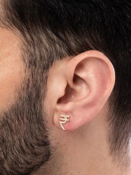 ORIONZ - Men White Stones Sterling Silver Earring