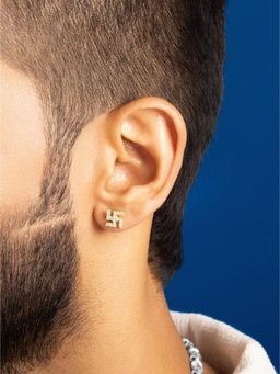 ORIONZ - Men White Stones Sterling Silver Earring