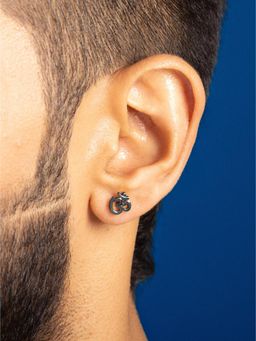 ORIONZ - Men Grey Statement Sterling Silver Earring