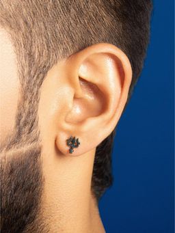ORIONZ - Men Grey Statement Sterling Silver Earring