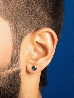 ORIONZ - Men Grey Statement Sterling Silver Earring