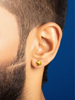 ORIONZ - Men Yellow Statement Sterling Silver Earring