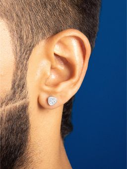 ORIONZ - Men White Stones Sterling Silver Earring
