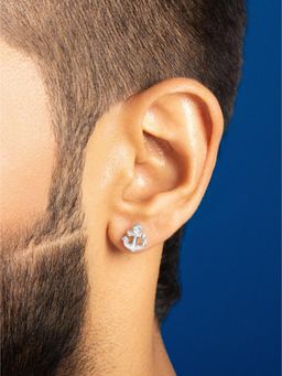 ORIONZ - Men White Stones Sterling Silver Earring