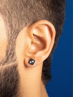 ORIONZ - Men White Stones Sterling Silver Earring