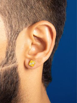 ORIONZ - Men White Stones Sterling Silver Earring
